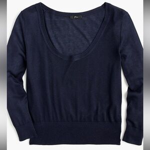J. Crew Navy Blue Scoop Neck Sweater